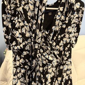 Tommy Hilfiger Black and white with Blue Floral Dress